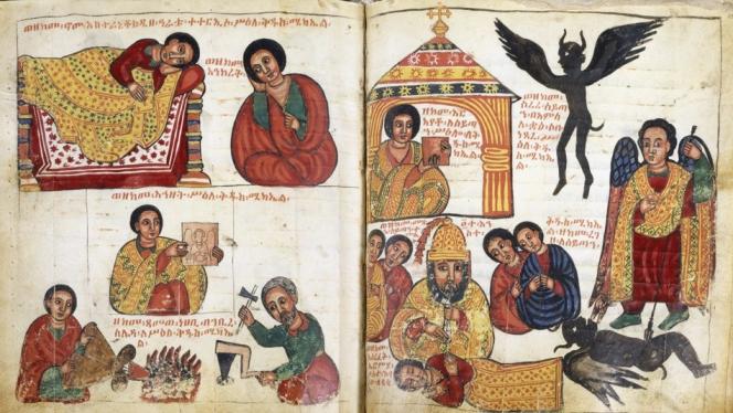 17th century Ethiopian manuscript: the miracles of the archangel Michael